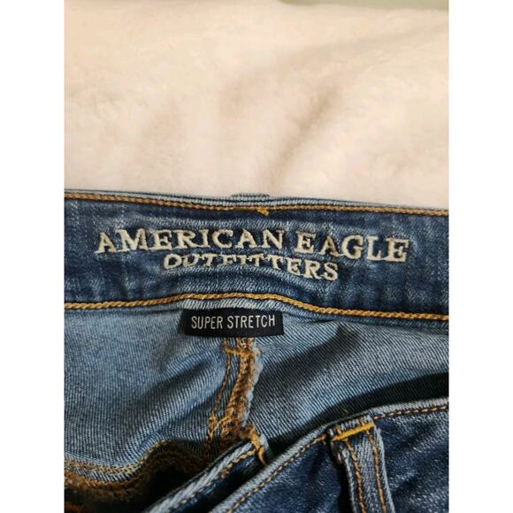 American Eagle Jeans Womens 10 Regular Blue Jegging Straight Super Stretch - Picture 4 of 12
